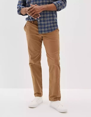 Pantalon American Eagle AE Flex Original Droit Lived-In Khaki Multicolore Homme | QLD-93553068